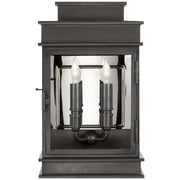 Linear Lantern Short 15" 2-Light Outdoor Wall Lantern (CHD 2908) in Bronze