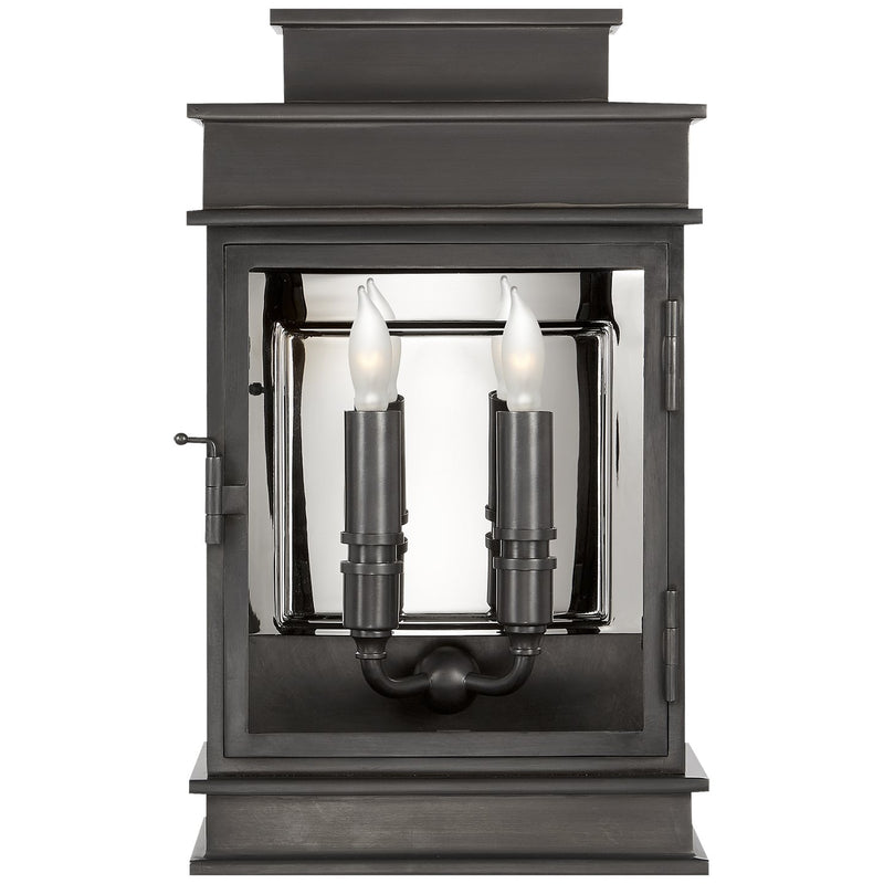 Linear Lantern Short 15" 2-Light Outdoor Wall Lantern (CHD 2908) in Bronze