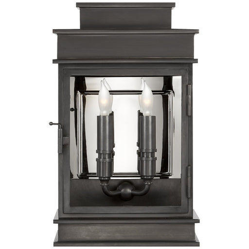 Linear Lantern Short 15" 2-Light Outdoor Wall Lantern (CHD 2908) in Bronze