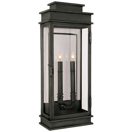 Linear Lantern Two Light Wall Sconce in Bronze