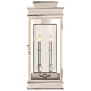Linear Lantern Two Light Wall Sconce in Polished Nickel