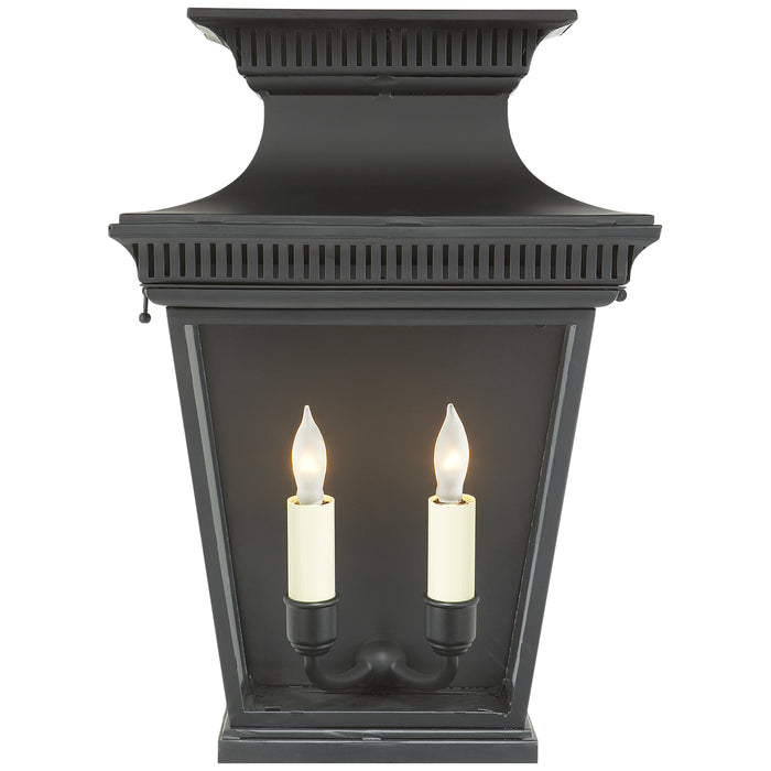 Elsinore Two Light Wall Lantern in Matte Black