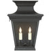 Elsinore Two Light Wall Lantern in Matte Black