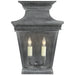 Elsinore Two Light Wall Lantern in Weathered Zinc