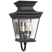 Elsinore Medium Bracket 4-Light Outdoor Wall Lantern in Matte Black