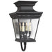 Elsinore Four Light Wall Lantern in Matte Black