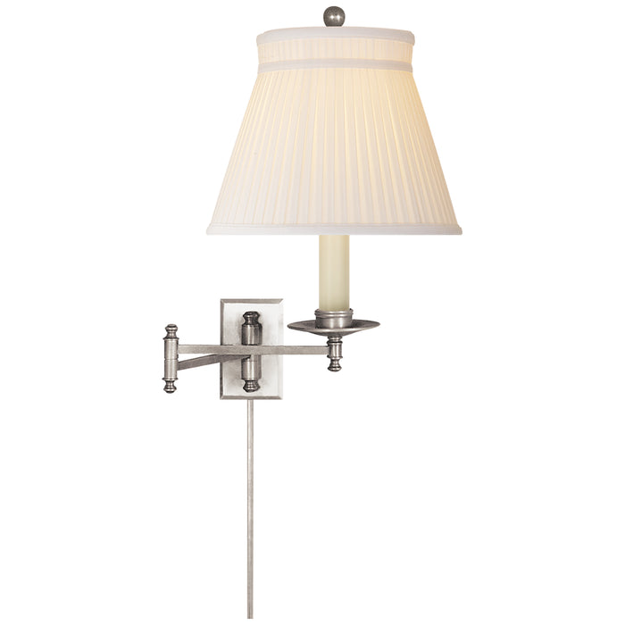 Dorchester3 One Light Swing Arm Wall Lamp in Antique Nickel