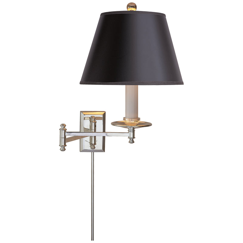 Dorchester3 One Light Swing Arm Wall Lamp in Polished Nickel
