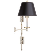 Dorchester3 One Light Swing Arm Wall Lamp in Polished Nickel