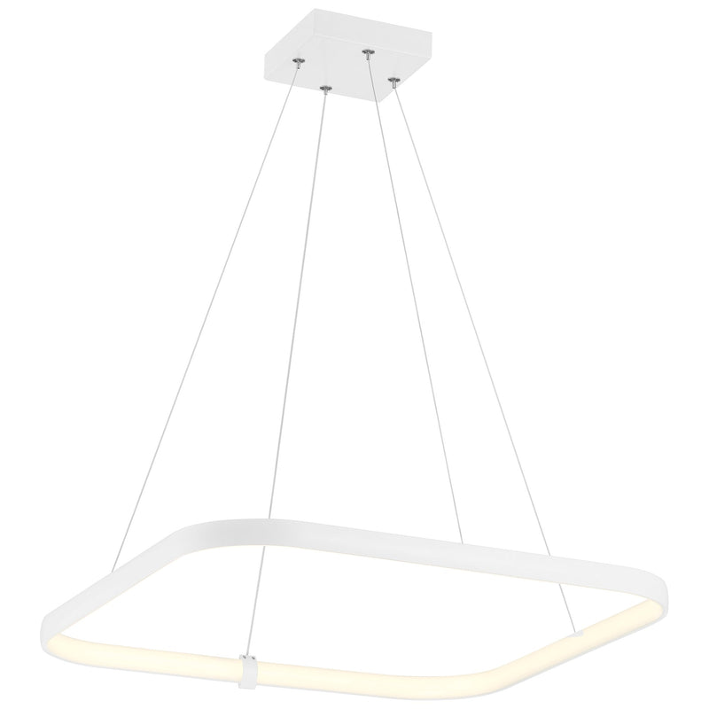 Ravello Square LED Pendant in Matte White