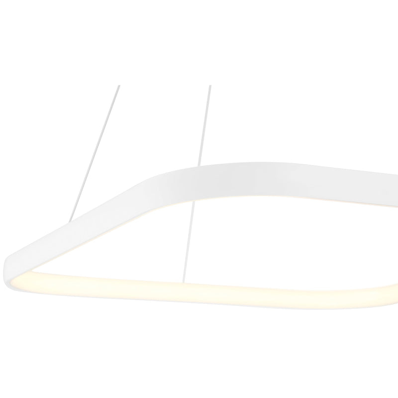 Ravello Square LED Pendant in Matte White