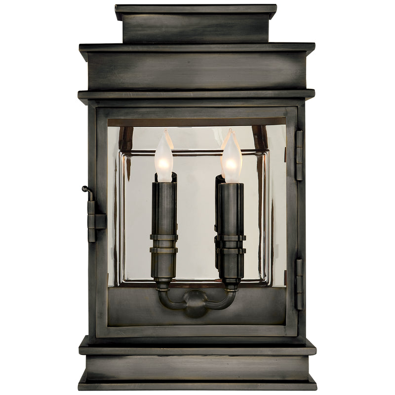 Linear Lantern Two Light Linear Lantern in Bronze