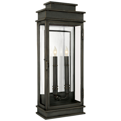 Linear Lantern Two Light Linear Lantern in Bronze
