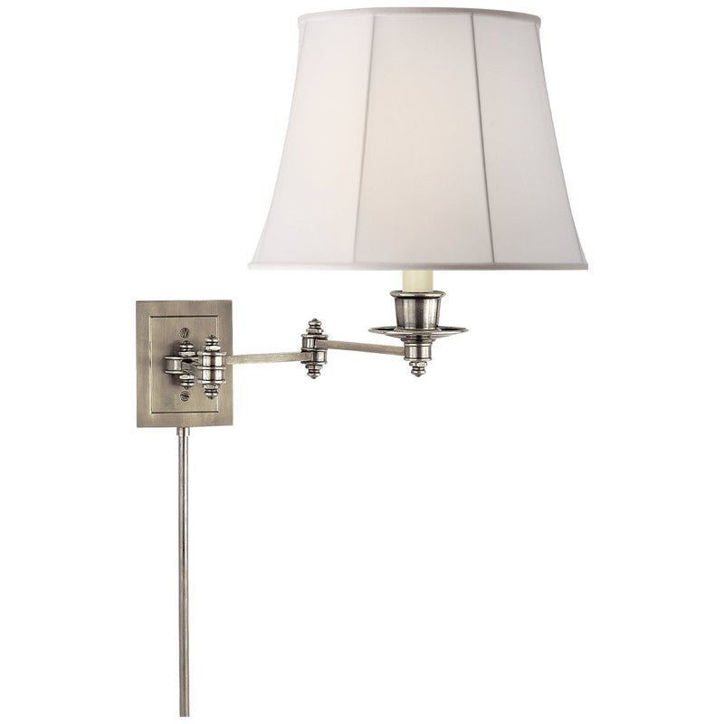 Triple Swing Arm Wall Lamp in Antique Nickel