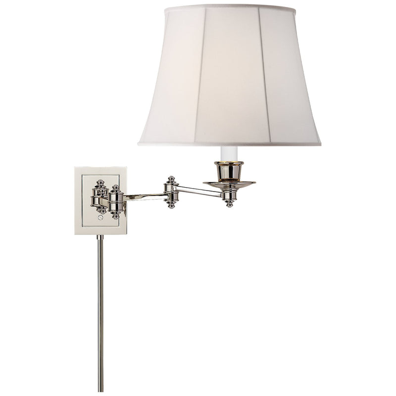 Triple Swing Arm Wall Lamp in Polished Nickel