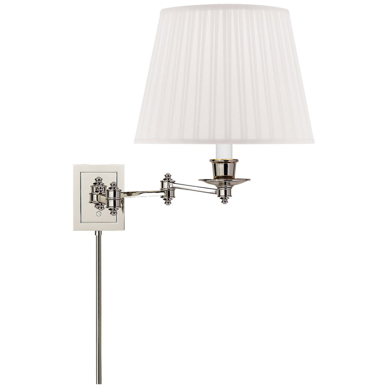 Triple Swing Arm Wall Lamp in Polished Nickel