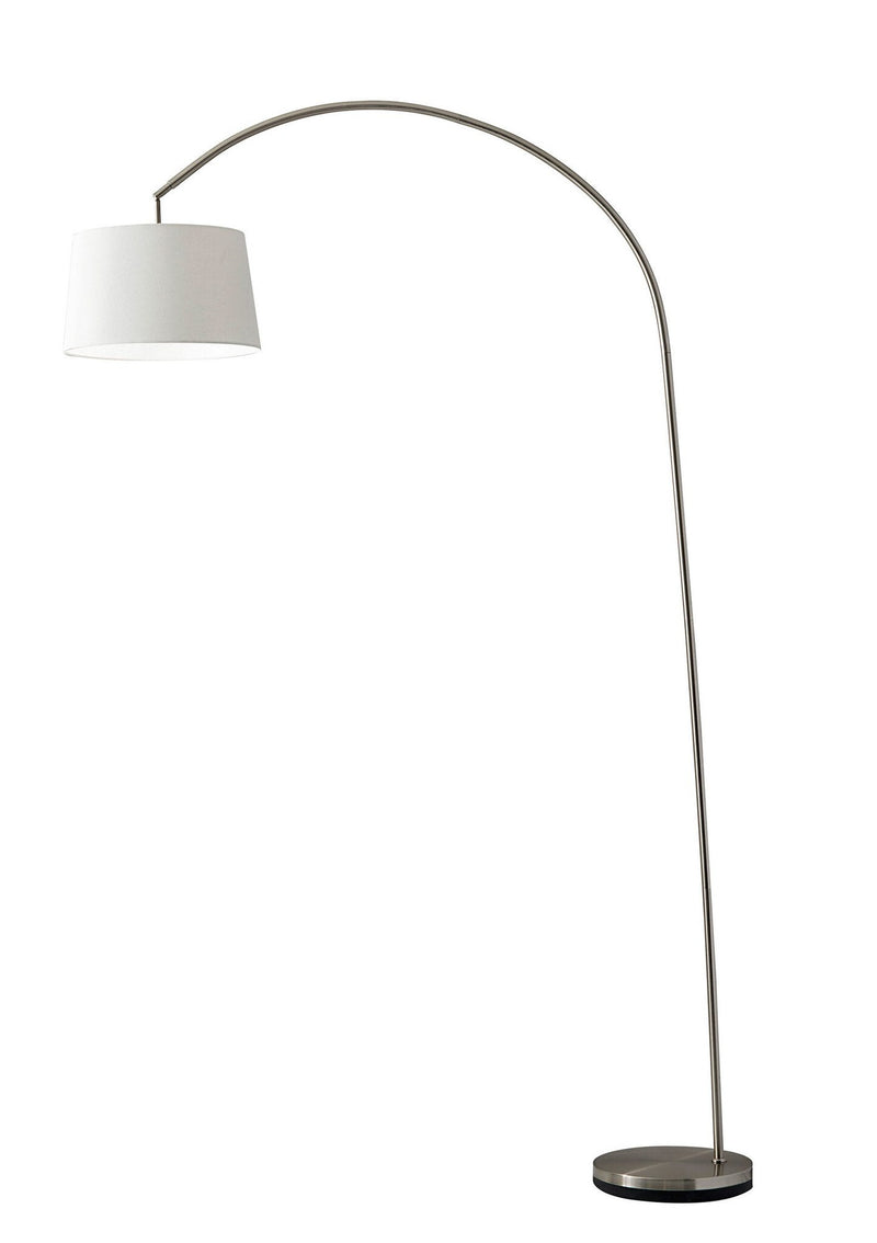 Goliath Arc Floor Lamp in Brushed Steel