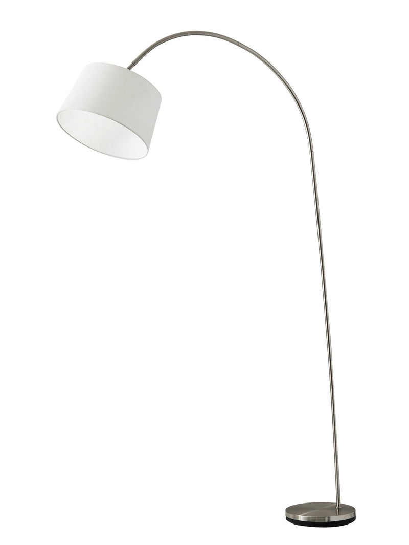 Goliath Arc Floor Lamp in Brushed Steel