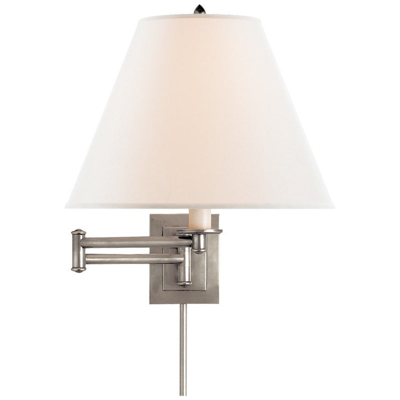 Primitive Swing Arm Wall Lamp in Antique Nickel