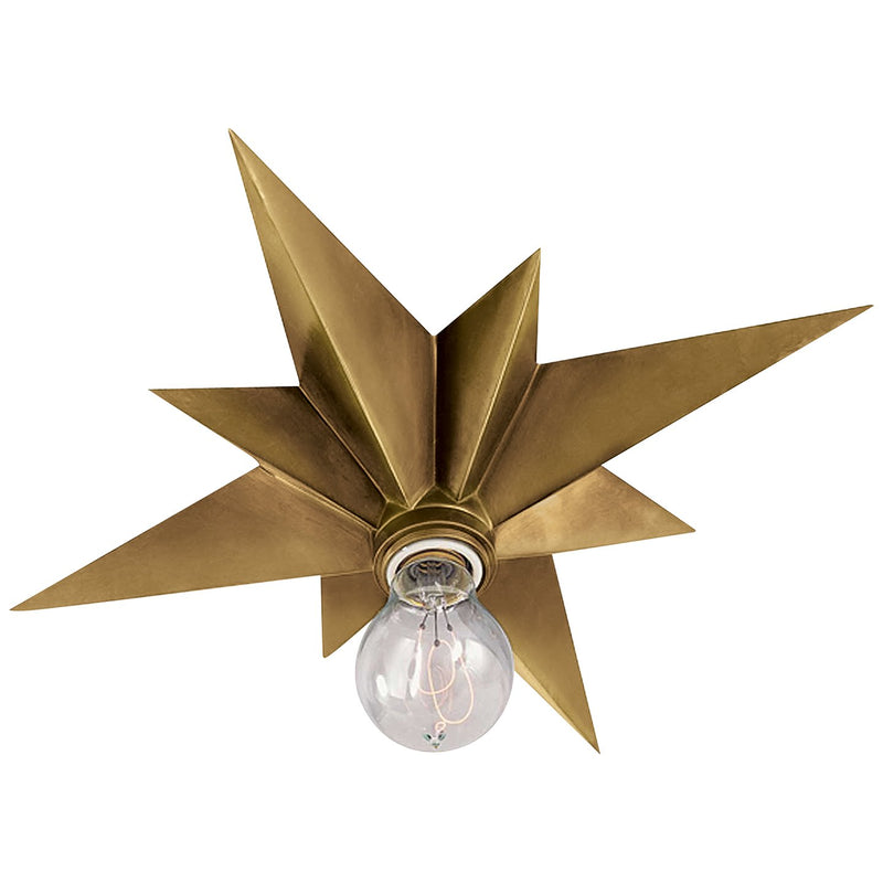Star Flush Mount in Hand-Rubbed Antique Brass