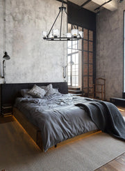 Cadence 26" 6-Light Chandelier in Black And Clear