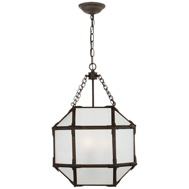 Morris Small 3-Light Lantern Pendant in Antique Zinc