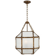 Morris Small 3-Light Lantern Pendant in Gilded Iron