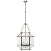 Morris Small 3-Light Lantern Pendant in Polished Nickel