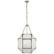 Morris Small 3-Light Lantern Pendant in Polished Nickel