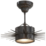 Soleil Small Semi-Flush Mount in Bronze