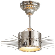 Soleil Small Semi-Flush Mount in Polished Nickel