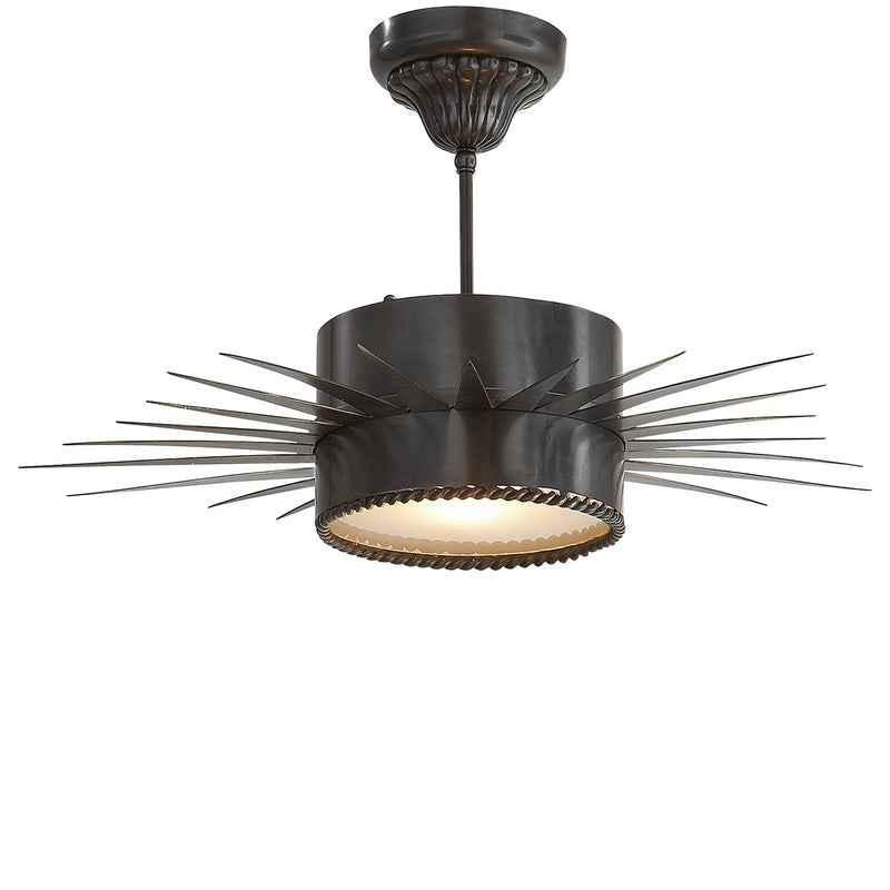 Soleil Medium Semi-Flush Mount in Bronze