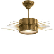 Soleil Medium Semi-Flush Mount in Hand-Rubbed Antique Brass