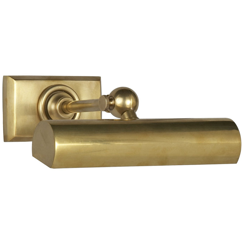 Cabinet Maker 8" Picture Light in Hand-Rubbed Antique Brass