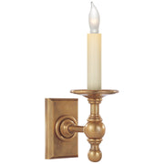 Classic Single Library Wall Sconce in Hand-Rubbed Antique Brass