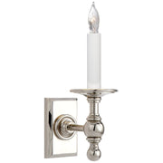 Classic Single Library Wall Sconce in Polished Nickel