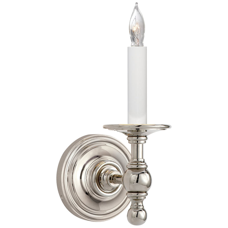 Classic Single Wall Sconce in Polished Nickel