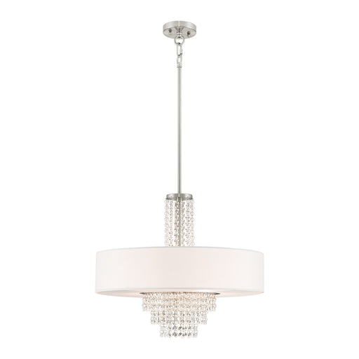 Carlisle 5-Light Drum Pendant in Brushed Nickel