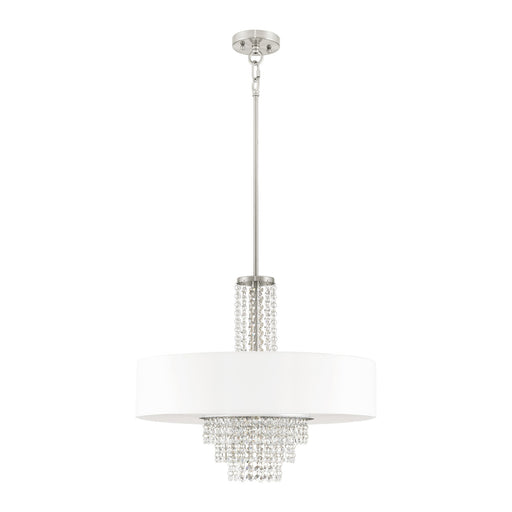 Carlisle 5-Light Drum Pendant in Brushed Nickel