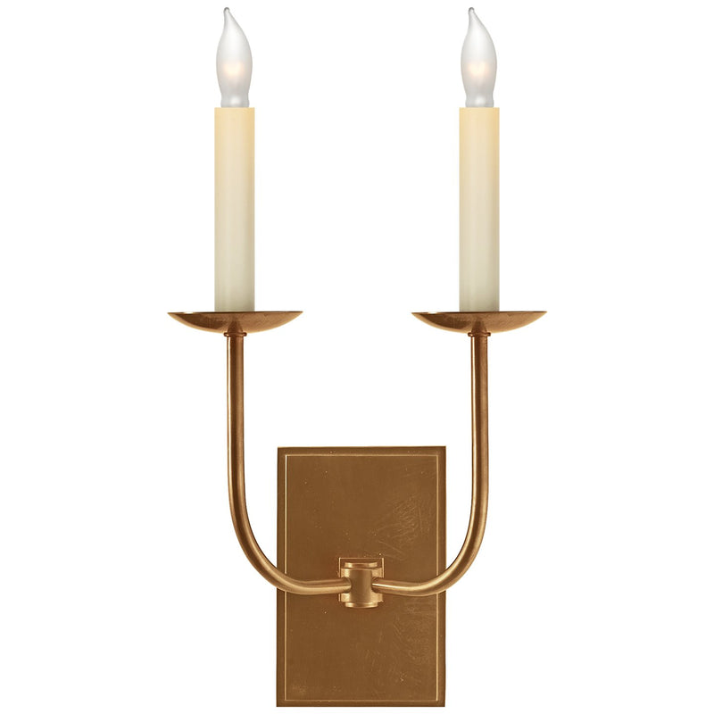 TT 2-Light Wall Sconce in Hand-Rubbed Antique Brass