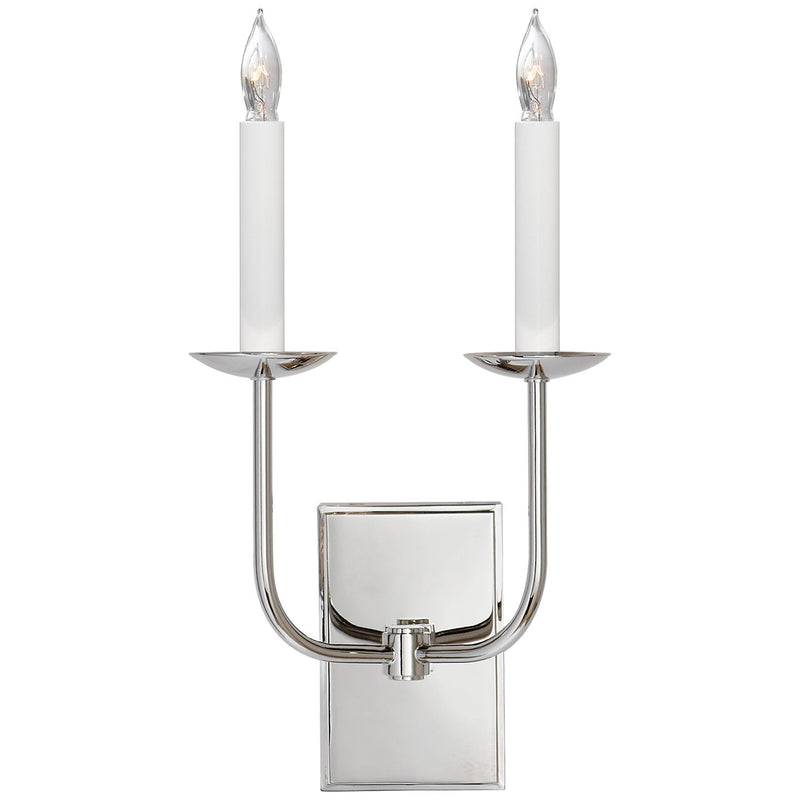 TT 2-Light Wall Sconce in Polished Nickel
