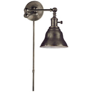 Boston Functional Swing Arm Wall Lamp in Bronze