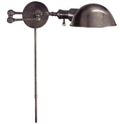 Boston Functional Swing Arm Wall Lamp in Bronze