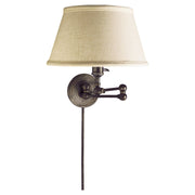 Boston Functional Swing Arm Wall Lamp in Bronze