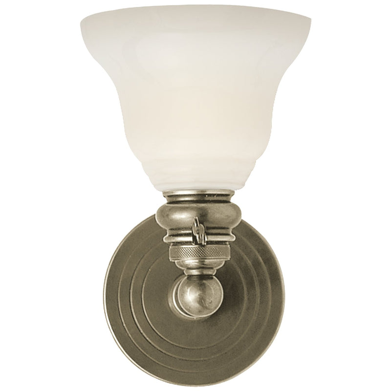 Boston Functional Single Wall Sconce in Antique Nickel