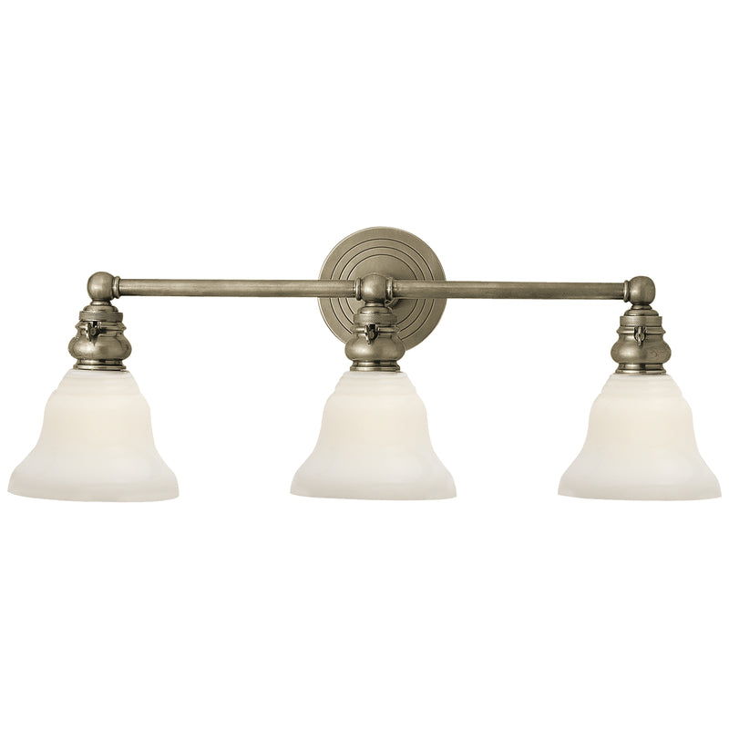 SL 2933AN/SLEG-WG - Boston 3-Light Wall Sconce in Antique Nickel by Visual Comfort Signature