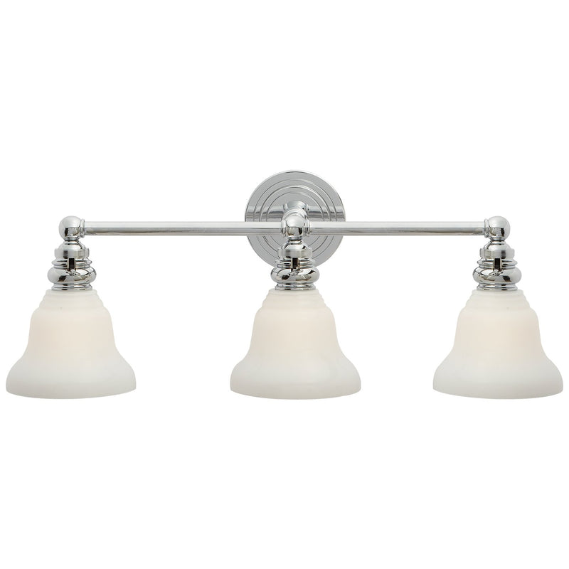 Boston Functional Triple 3-Light Bath Vanity Light in Polished Nickel