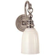 Boston Loop Arm Wall Sconce in Antique Nickel