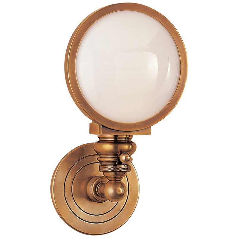 Boston Head Light Wall Sconce in Hand-Rubbed Antique Brass