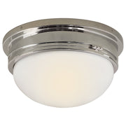 Marine Large 2-Light Flush Mount in Polished Nickel